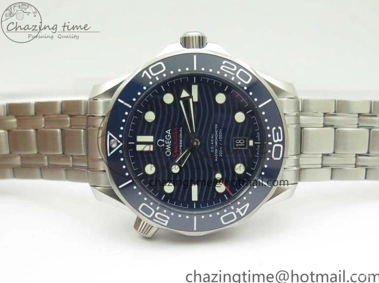0115 Seamaster Diver 300M ORF 1:1 Best Edition Blue Ceramic Blue Dial on SS Bracelet A Breathable 7869